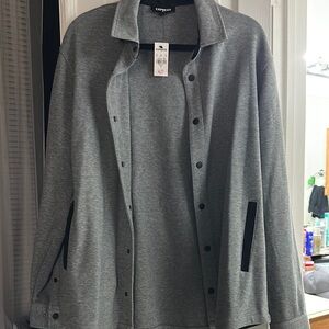 Express Gray Snap-Button Jacket